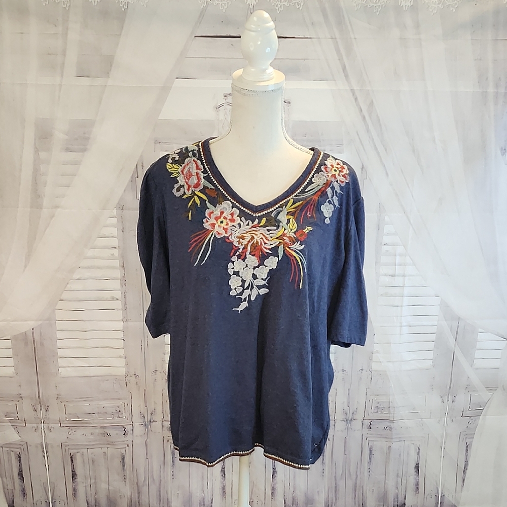 Cato Embroidered Top